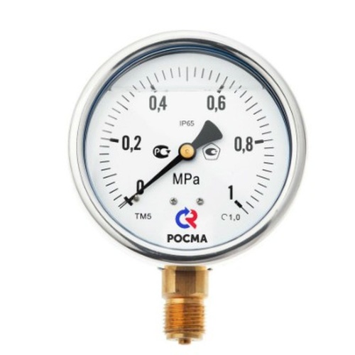 Манометр TM520P Dy 100 с нижним подкл. из нерж.стали 1/2", 0-6 бар (кл. точн. 1,5) | код. TM-520P.0406 | VALTEC Манометр TM520P Dy 100 с нижним подкл. из нерж.стали 1/2", 0-6 бар (кл. точн. 1,5) | код. TM-520P.0406 | VALTEC