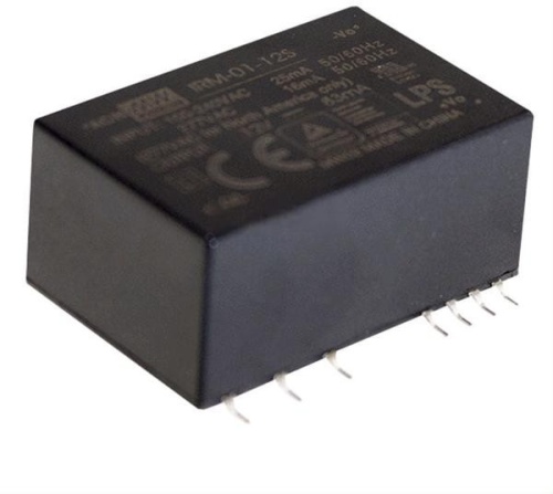 Источник питания AC-DC, 1Вт, вход 85…305В AC 47…63 Гц, 120...370B DC, выход 15В/67мА, изоляция 3000В AC, в корпусе на плату 33.7х22.2х16мм, -30...+85C, поверхностный монтаж | код IRM-01-15S | MeanWell Источник питания AC-DC, 1Вт, вход 85…305В AC 47…63 Гц, 120...370B DC, выход 15В/67мА, изоляция 3000В AC, в корпусе на плату 33.7х22.2х16мм, -30...+85C, поверхностный монтаж | код IRM-01-15S | MeanWell