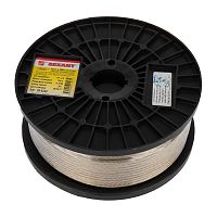 Трос стальной в ПВХ оплетке d=4,0 мм, прозрачный (бухта 100 м) REXANT | код 09-5240 | REXANT