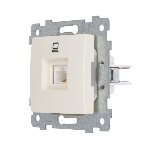 Розетка компьютерная 1-м Мария РК1-455 RJ45 кат.5E механизм сл. кость Кунцево 120003 фото 2