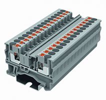 TP4-2R/L-GY Клемма TP 1-1 проходная со встроенным диодом, Push-in, сеч.4мм2, сер., шт | код TP4-2R/L-GY | SUPU