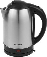 Чайник электрический Supra KES-1821 1.8л. 1500Вт серебристый/черный корпус: металл | код 1957614 | SUPRA