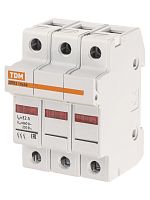 Держатель плавких вставок ДПВ2 10х38 3П TDM | код SQ0216-0015 | TDM