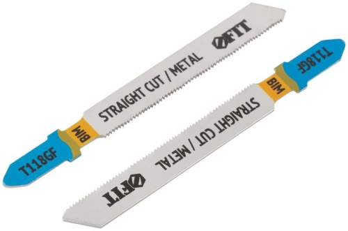 Полотно пометаллу Bimetal фрезерованные волнистые зубья 76/51/0.8мм (T118GF) (уп.2шт) FIT 40915 фото 2