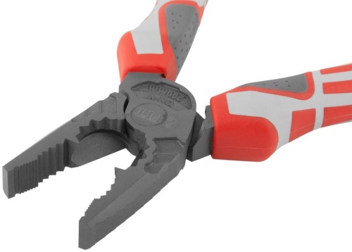 Плоскогубцы комбинированные ''Эталон'', CrV сталь, ребра жесткости на губках, тефлоновое покрытие, 3К прорезиненные ручки 200 мм | код 50695 | FIT фото 6
