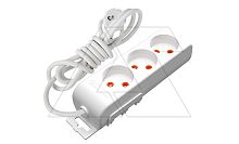 Ri-tech - Удлинитель 3x2P, нем. ст., со шторками, кабель 2x0,75мм?, 3м, белый | код 001-175-390002-03-00 | Mutlusan