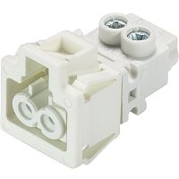 Розеточный разъем в панель, 2 полюса, углубленный монтаж, винтовая фиксация, номинальное напряжение: 250V, номинальный ток: 16A, цвет корпуса: белый, цвет контактной вставки: белый, серия gesis GST15i2 | код 91.921.9053.0 | Wieland