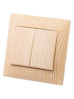 Выключатель 2-х кл. 10А сосна Лама TDM | код SQ1815-0302 | TDM