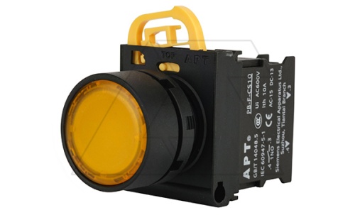 Кнопка плоская PB3E, желтая, с фиксацией, с подсветкой без LED, 1NO, 6A 230VAC/24VDC, 22mm, IP65 | код PB3E-FT1S10S00/Y00 | АРТ Кнопка плоская PB3E, желтая, с фиксацией, с подсветкой без LED, 1NO, 6A 230VAC/24VDC, 22mm, IP65 | код PB3E-FT1S10S00/Y00 | АРТ