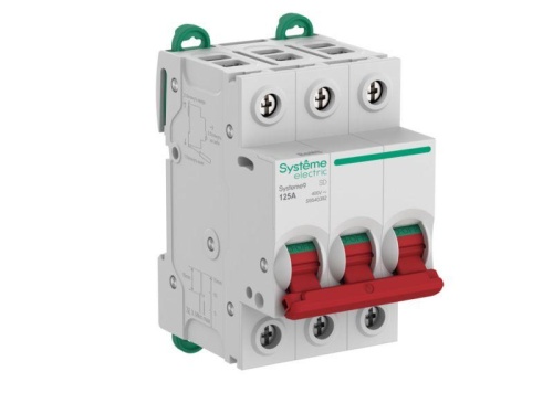 Выключатель нагрузки (ВН) 3P 125A 400В Systeme9 | код S9S40392 | Systeme Electric
