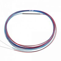 Сплиттер (разветвитель ответвитель) оптический 1х2 одномод. равномерный 1310/1550 3 m 0.9 mm неоконцованный, Hyperline FO-SPL-1x2-E11-0.9-3M | код 45028 | Hyperline