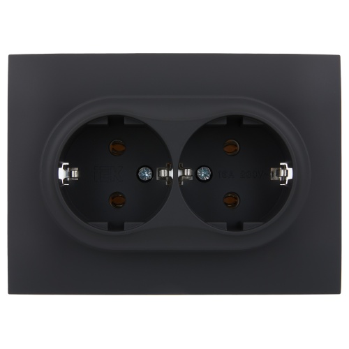 SKANDY Роз. 2-я с з/к без з/ш 16А сб. SK-R08G граф. IEK | код SK-R21-16-K53-F | IEK фото 3 SKANDY Роз. 2-я с з/к без з/ш 16А сб. SK-R08G граф. IEK | код SK-R21-16-K53-F | IEK фото 3