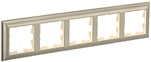 BRITE Рамка 5-мест. РУ-5-Бр беж./шамп. IEK | код BR-M52-12-3-K10 | IEK