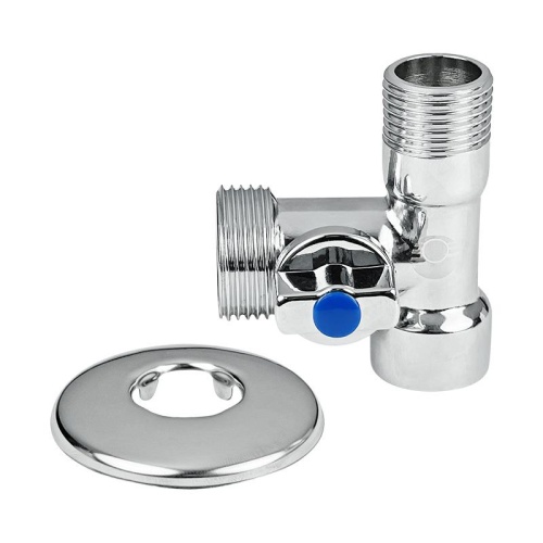 Кран шаровой для подключения с/т приборов 1/2дюймх3/4дюймх1/2дюйм левый (100/1) К | код VF.256.N.05 | VALFEX