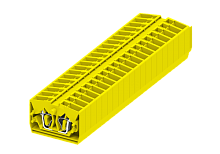 254325 Клемма TB 1-1 проходная промежут. фронт. подключение, сеч. 2.5мм2, жёлт., шт | код 254325 | SUPU