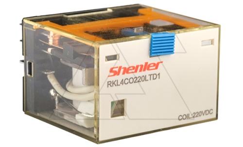 Реле 4CO, 220VDC, 10A, мех. индикация, тест-кнопка с блокировкой, диод, полярность +A1/-A2, LED | код RKL4CO220LTD1 | Shenler Реле 4CO, 220VDC, 10A, мех. индикация, тест-кнопка с блокировкой, диод, полярность +A1/-A2, LED | код RKL4CO220LTD1 | Shenler