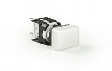 Сигнальная арматура 16 мм, прямоугольная 12-24 AC/DC белая | код D050DXB | EMAS