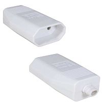 Розетка разборная электрическая RUICHI РТ-002, 6 А, 250 В, пластиковая, прямая, белая | код 115642 | Ruichi