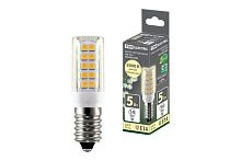 Лампа светодиодная Е14-5 Вт-230 В-3000 К, SMD, 16x54 мм TDM | код SQ0340-0340 | TDM