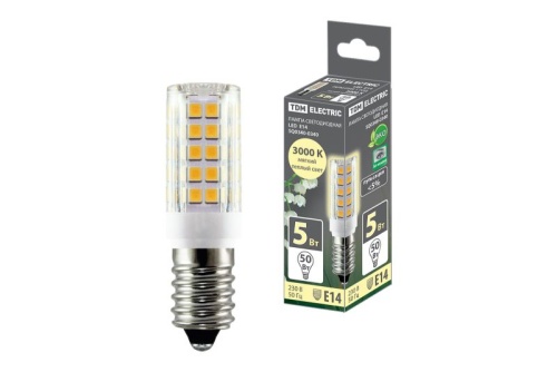 Лампа светодиодная Е14-5 Вт-230 В-3000 К, SMD, 16x54 мм TDM | код SQ0340-0340 | TDM Лампа светодиодная Е14-5 Вт-230 В-3000 К, SMD, 16x54 мм TDM | код SQ0340-0340 | TDM