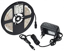 Комплект DIY (2835WW60-4,8-IP65-12В 5м + др. + выкл.) IEK | код LSR1-1-060-65-1-05-S1 | IEK