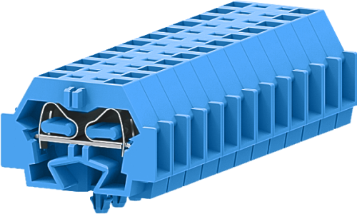 242314 Клемма TB проходная 1-1 с бок. подключ. с защелк. ножками, син., шт | код 242314 | SUPU