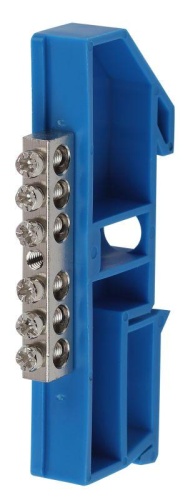 Шина N "ноль" на DIN-изол. ШНИ-6х9-6 никелированная Д син. NO-222-84-1 | код. Б0044133 | Эра Шина N "ноль" на DIN-изол. ШНИ-6х9-6 никелированная Д син. NO-222-84-1 | код. Б0044133 | Эра