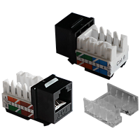 Модуль Keystone RJ45, Cat.6, UTP, 90 градусов, черный | код TWT-OK45UTP/6-BK | TWT