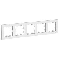 Рамка 5 постов ATLASDESIGN, белый | код. ATN000105 | Schneider Electric