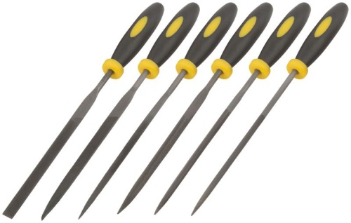 Надфили, прорезиненная ручка, 3х150 мм, 6 шт | код 42172 | FIT фото 2