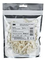 Дюбель-хомут 5х10мм для плоского кабеля нейлон бел. (уп.100шт) | код UDH14-05-10-100-K01 | IEK