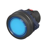 Головка кнопки плоская прозрачная без фиксации, синяя | код M22P-FMLBP | DKC