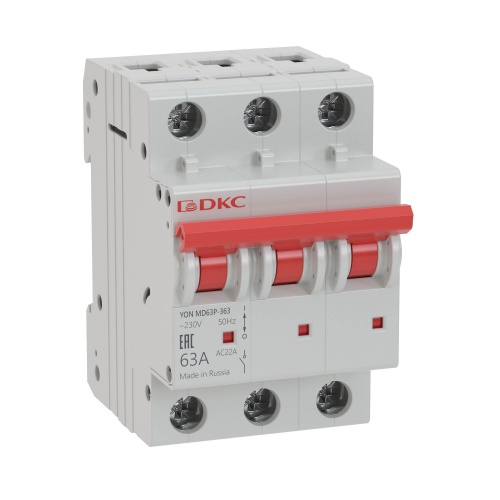 Выключатель нагрузки модульный 3п 40А YON MD63P | код MD63P-340 | DKC Выключатель нагрузки модульный 3п 40А YON MD63P | код MD63P-340 | DKC