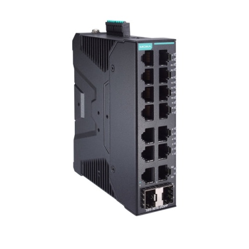 Коммутатор SDS-3016-2GSFP Smart Managed Ethernet switch with 14 10/100BaseT(X) ports, 2 100/1000BaseSFP ports, -10 to 60 C t, dual power supply 12/24/48 VDC | код 00-06136888 | MOXA Коммутатор SDS-3016-2GSFP Smart Managed Ethernet switch with 14 10/100BaseT(X) ports, 2 100/1000BaseSFP ports, -10 to 60 C t, dual power supply 12/24/48 VDC | код 00-06136888 | MOXA