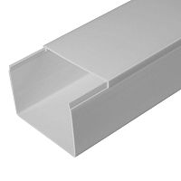 Кабель-канал серый RAL 7035 2-й замок в п/э 80х60 мм (18м/уп) Промрукав | код PR03.0080 | ПРОМРУКАВ