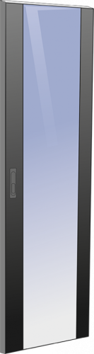 ITK LINEA N Дверь стеклянная 600мм шкафа 38U чер. | код LN05-38U6X-DR | ITK by IEK