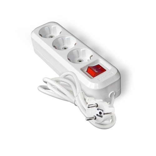 Удлинитель 3х3м с заземл. IP20 S-303А ПВС 3х1.5 с выкл. | код 1726 | Universal