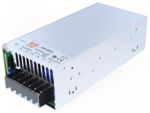 Источник питания AC-DC, 600Вт, вход 85…264V AC, 47…63Гц /120…370В DC, выход 5В/0…120A, рег. вых=±15%Uном, изоляция 3000В AC, в кожухе 218х105х63,5мм, -30…+70С, c корректором коэф. мощности | код HRP-600-5 | MeanWell Источник питания AC-DC, 600Вт, вход 85…264V AC, 47…63Гц /120…370В DC, выход 5В/0…120A, рег. вых=±15%Uном, изоляция 3000В AC, в кожухе 218х105х63,5мм, -30…+70С, c корректором коэф. мощности | код HRP-600-5 | MeanWell