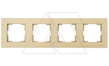 Rita - Рамка 4 поста, горизонтальный монтаж, золото доре | код 2220-800-1485 | Mutlusan