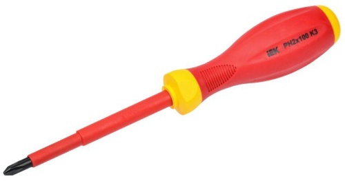 Отвертка диэлектрическая крестовая PH2х100 K3 1000В ARMA2L 3 | код. A2L3-SC30-K3-PH-20-100 | IEK Отвертка диэлектрическая крестовая PH2х100 K3 1000В ARMA2L 3 | код. A2L3-SC30-K3-PH-20-100 | IEK