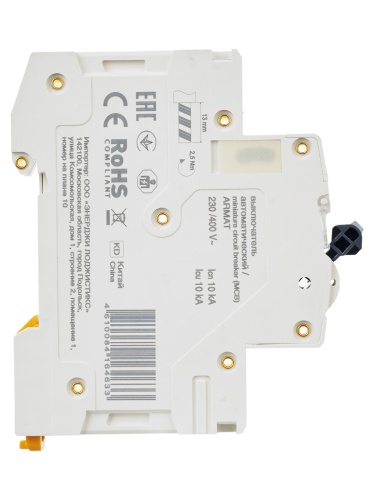 ARMAT Автоматический выключатель M10N 1P C 32А | код AR-M10N-1-C032 | IEK  фото 5