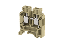 Клемма проходная винтовая 10 мм2, на 2 подключения, хаки KUT10N-KH | код 1105010006 | Elmex