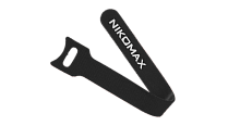 Стяжка-липучка NIKOMAX с мягкой пряжкой, 310х16мм, для пучков до 85мм, черная, уп-ка 10шт. | код NMC-CTV310-16-SB-BK-10 | NIKOMAX