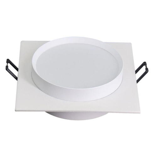 Светильник ДВО-15w GX53 без лампы квадратный белый | код 51358 | Feron