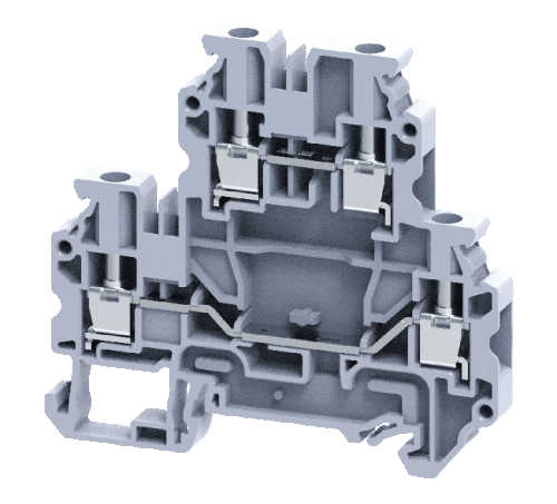 Клемма двухъярусная CYDL4 /6x70,5mm, винтовая, 4 присоед., 4(max 6)mm2, 32A, 800V, серая | код CYDL4 | Connectwell Клемма двухъярусная CYDL4 /6x70,5mm, винтовая, 4 присоед., 4(max 6)mm2, 32A, 800V, серая | код CYDL4 | Connectwell