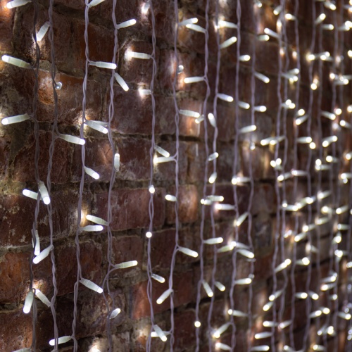 Гирлянда Светодиодный Дождь 2х3м, постоянное свечение, белый провод, 230 В, диоды БЕЛЫЕ | код 235-135 | NEON-NIGHT