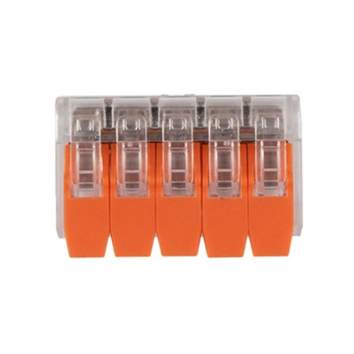 Клеммы монтажные многоразовые PTC-5P 221-415 450V 32A 0,14-4.0mm2, 5 отверстий, прозрачные / 50шт. | код 5050945 | JazzWay фото 3