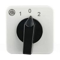 Переключатель BS 16 201K U, 1P, 20A, тип 1>0<2, 1NO на 1_2, без перемычек, на дверь, фронт IP40 | код EAC610942 | Rade Koncar