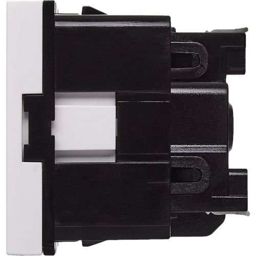 Розетка с заземлением - безвинтовые зажимы - со шторками 16А 250В - 90°- 2 модуля - белый | код 4521055 | Legrand фото 4