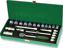 S04H3125S Набор головок торцевых 3/8DR, 6-22 мм, 25 предметов | код S04H3125S | JONNESWAY